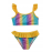 NEOPY 255207  Naırobı Fırfır Detaylı Kız Çocuk Bikini BEYAZ