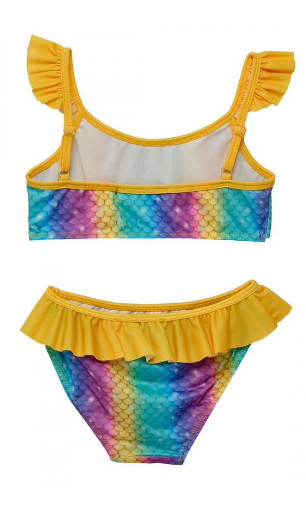 NEOPY 255207  Naırobı Fırfır Detaylı Kız Çocuk Bikini BEYAZ