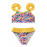 NEOPY 255208 Steın Fırfır Detaylı Kız Çocuk Bikini BEYAZ