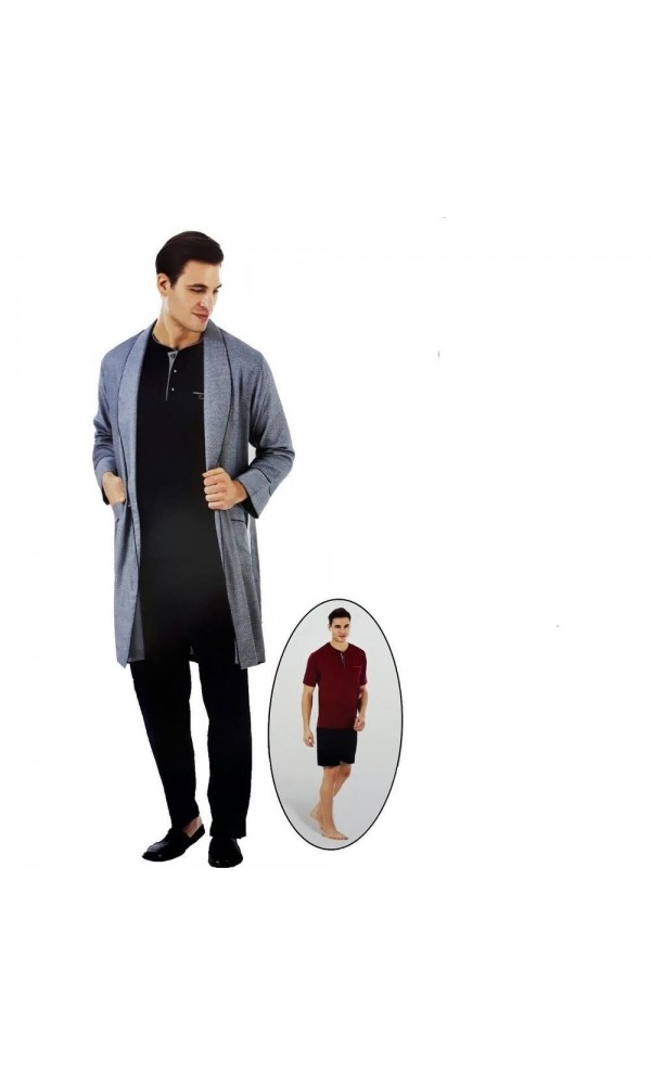 P.CARDİN 5590 5Lİ ERKEK ROB TAKIM BORDO