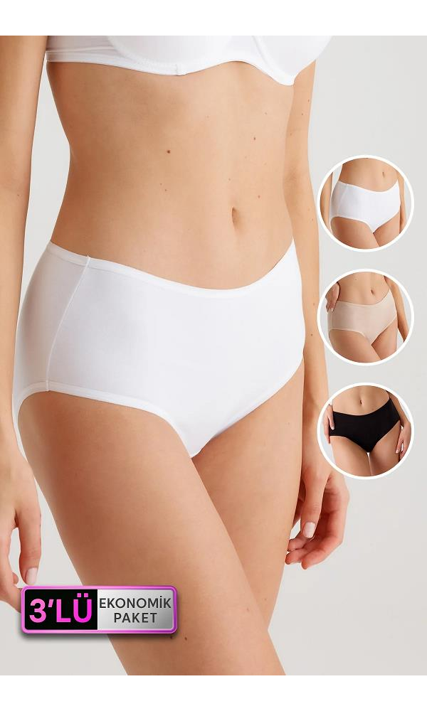 Pierre Cardin 3lü maxi Bayan Külot 2033 std