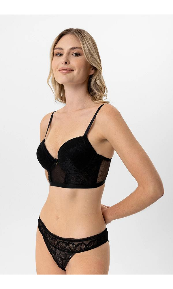 PİERRE CARDİN 4890 DANTELLİ PUSH UP SÜTYEN TAKIM EKRU