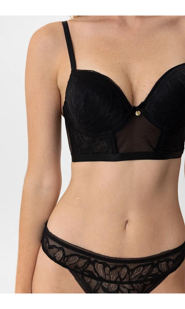 PİERRE CARDİN 4890 DANTELLİ PUSH UP SÜTYEN TAKIM EKRU