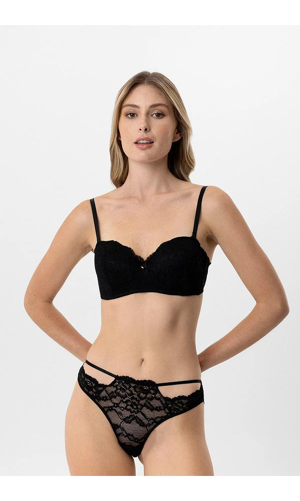 PİERRE CARDİN 4903 LOTUS SÜTYEN TAKIM SİYAH