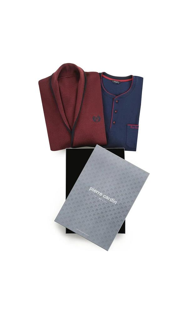 PİERRE CARDİN 5630 3LÜ ERKEK ROB TAKIM BORDO