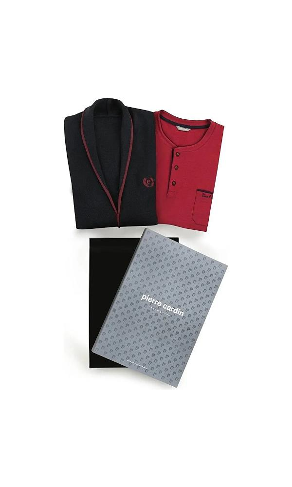 PİERRE CARDİN 5630 3LÜ ERKEK ROB TAKIM BORDO