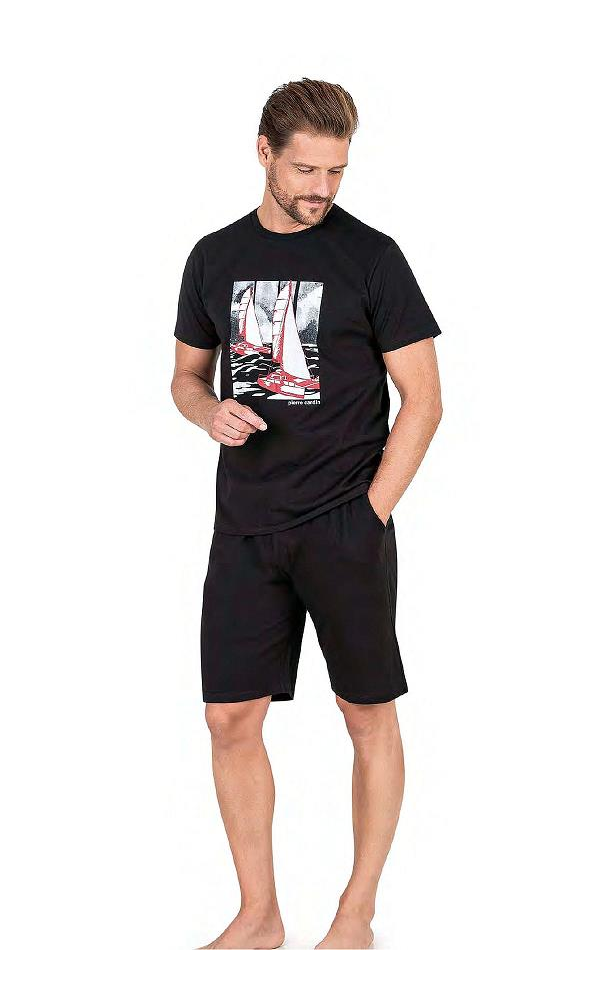 PİERRE CARDİN 6039 ERKEK ŞORTLU TAKIM BORDO