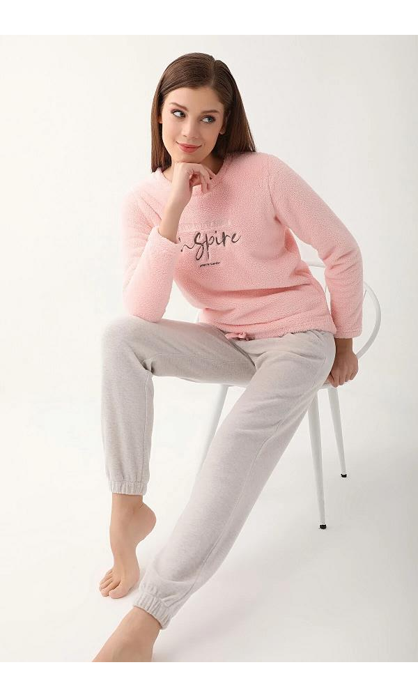 PİERRE CARDİN 8712-S KADIN PİJAMA TAKIMI Somon