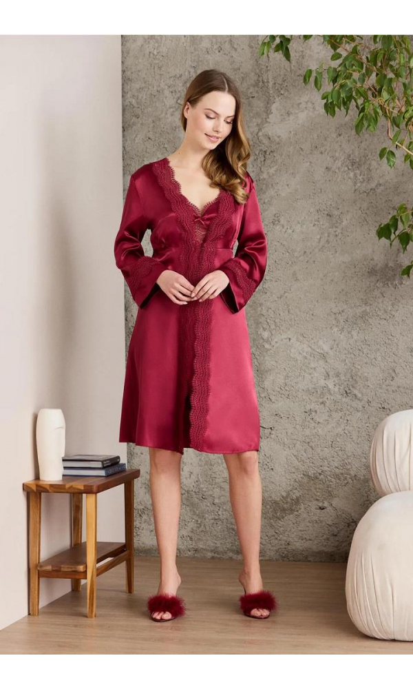 PİRRE CARDİN 6010 SATEN 6LI SET BORDO
