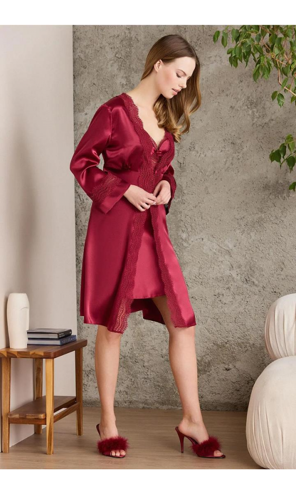 PİRRE CARDİN 6010 SATEN 6LI SET BORDO