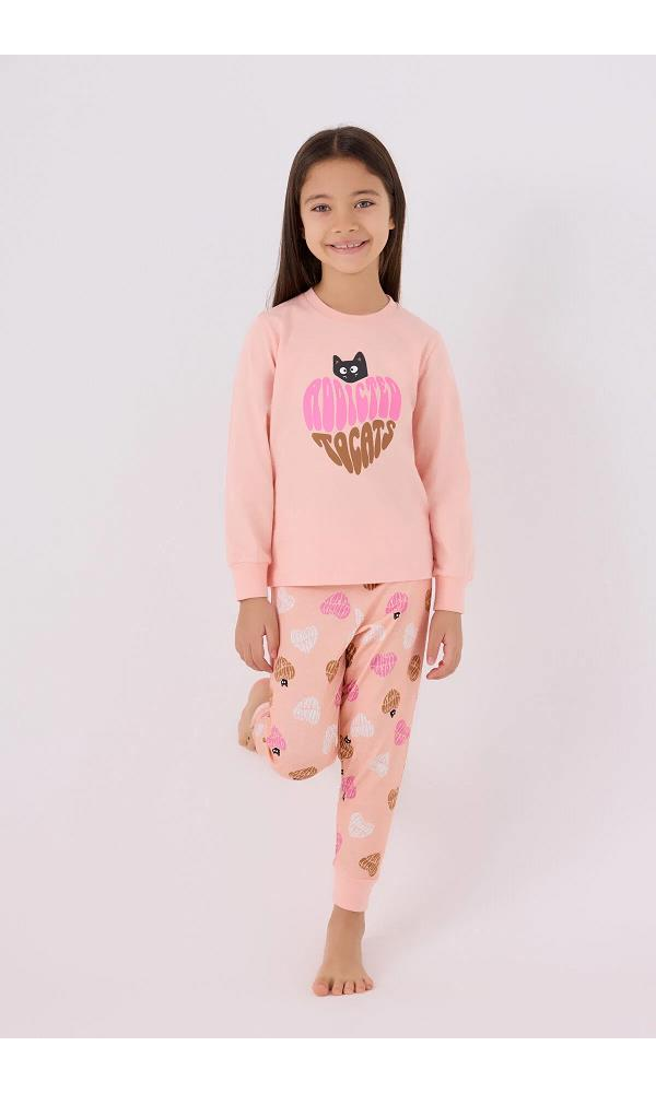 ROLY POLY 3465-G KIZ ÇOCUK PİJAMA TAKIM KREM