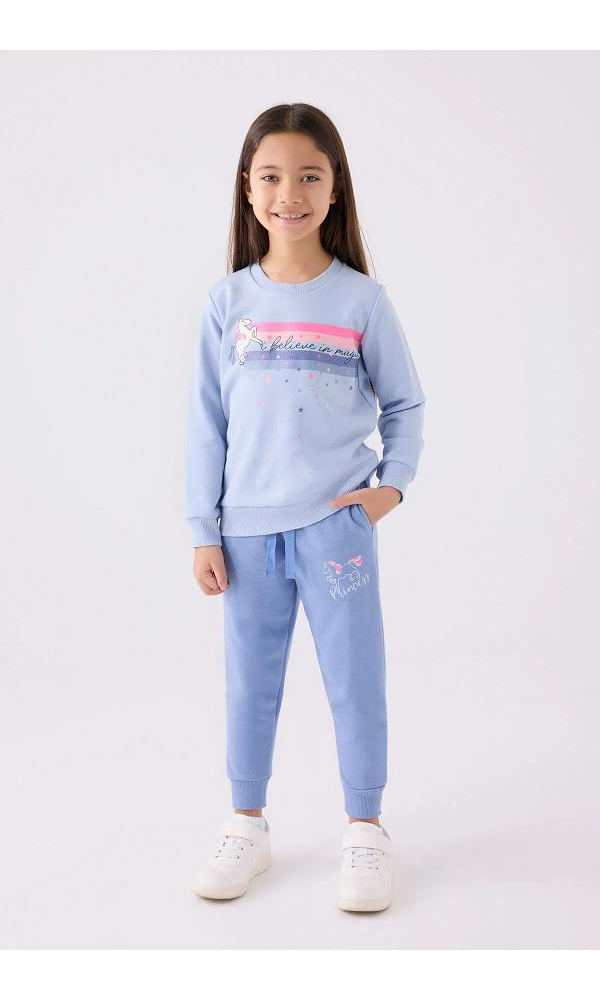 ROLY POLY 3478-2  KIZ ÇOCUK EŞOFMAN TAKIM MAVİ