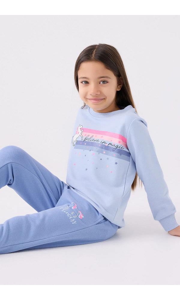 ROLY POLY 3478-2  KIZ ÇOCUK EŞOFMAN TAKIM MAVİ