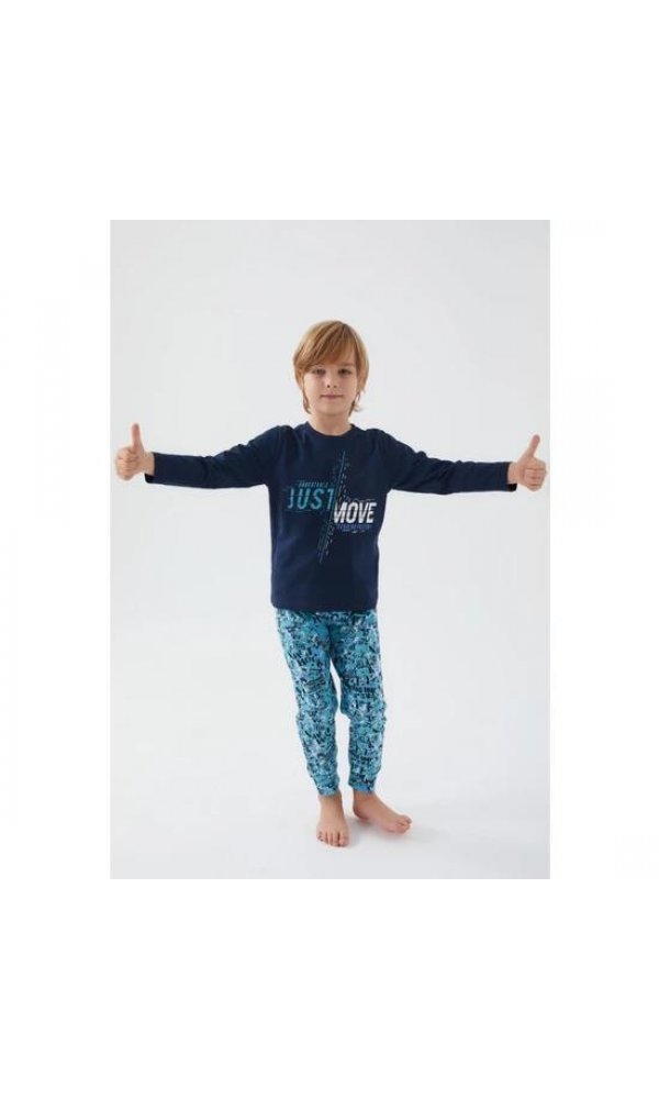 ROLY POLY RP 3049-2 ERKEK ÇOCUK PİJAMA TAKIM MAVİ