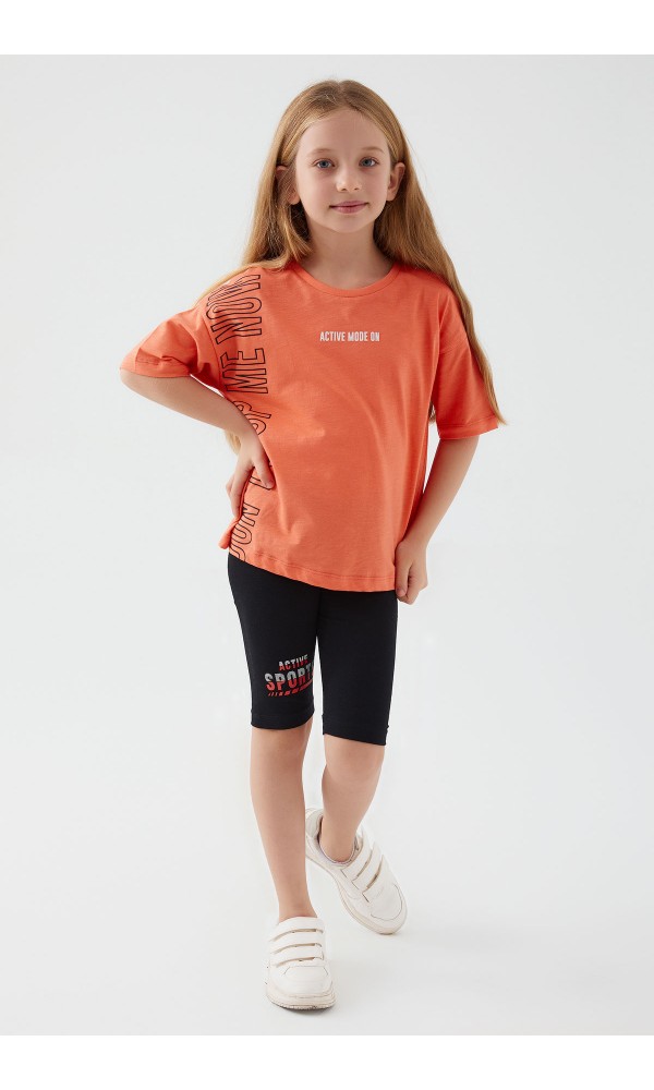 ROLY POLY RP3073-2 KIZ BERMUDA TAKIM ORANJ
