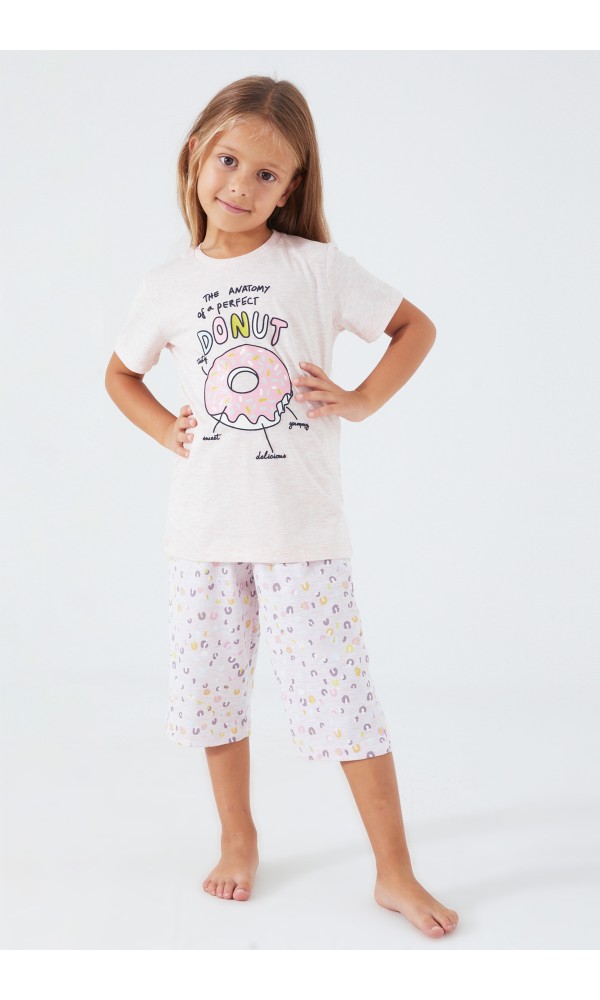 ROLY POLY RP3100-2 KIZ BERMUDA TAKIM KREM