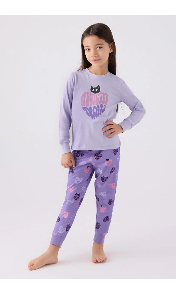 ROLY POLY RP3465-2  KIZ ÇOCUK PİJAMA TAKIMI Lila