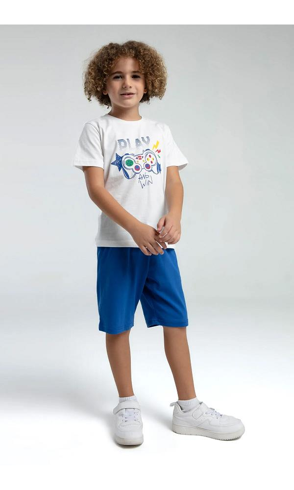 ROLY POLY RP3539-2  ERKEK ÇOCUK BERMUDA TAKIM SİYAH