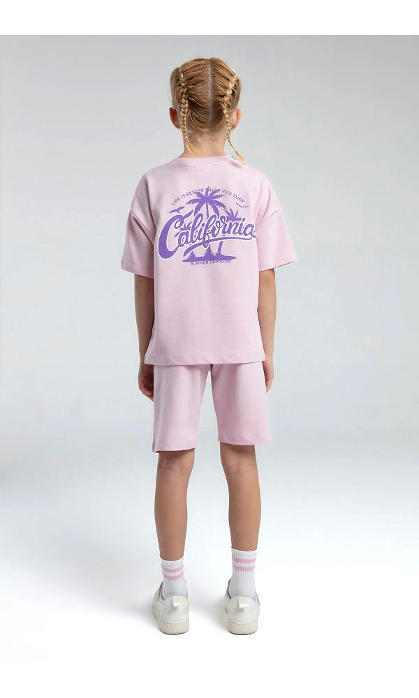 ROLY POLY RP3591-2 KIZ ÇOCUK BERMUDA TAKIM Toz Pembe