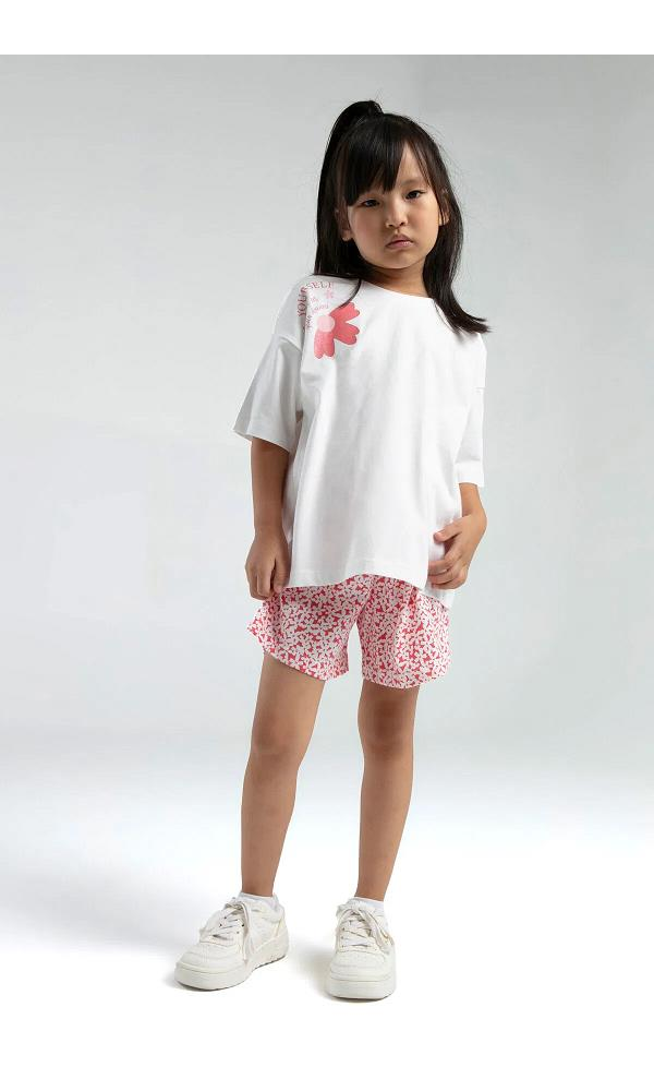 ROLY POLY RP3611-2 KIZ ÇOCUK BERMUDA TAKIM BEYAZ