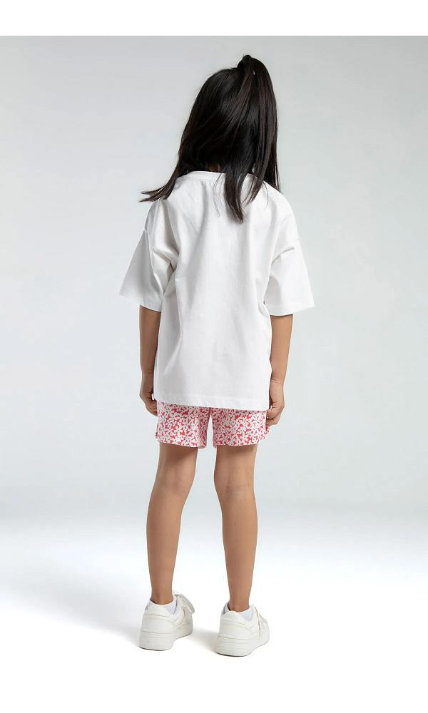 ROLY POLY RP3611-2 KIZ ÇOCUK BERMUDA TAKIM BEYAZ