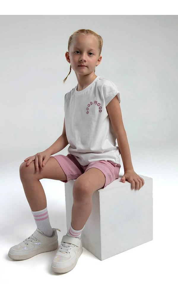 ROLY POLY RP3626-2  KIZ ÇOCUK BERMUDA TAKIM BEYAZ