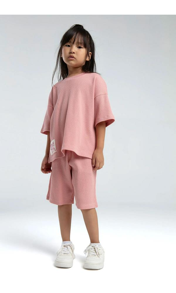 ROLY POLY RP3628-2 KIZ ÇOCUK BERMUDA TAKIM Retr.Pembe