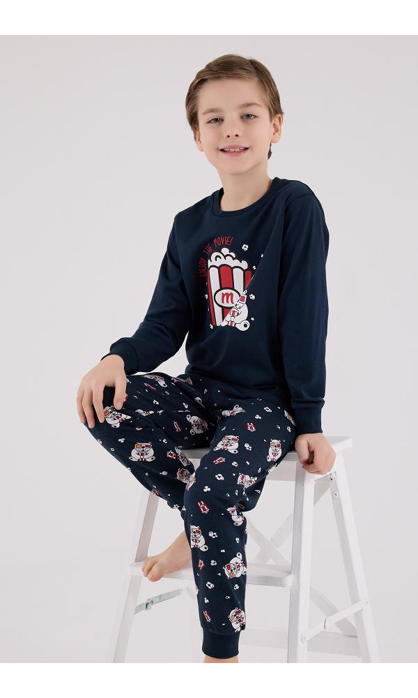 ROLY POLY RP3676-2 ERKEK ÇOCUK PİJAMA TAKIM LACİVERT