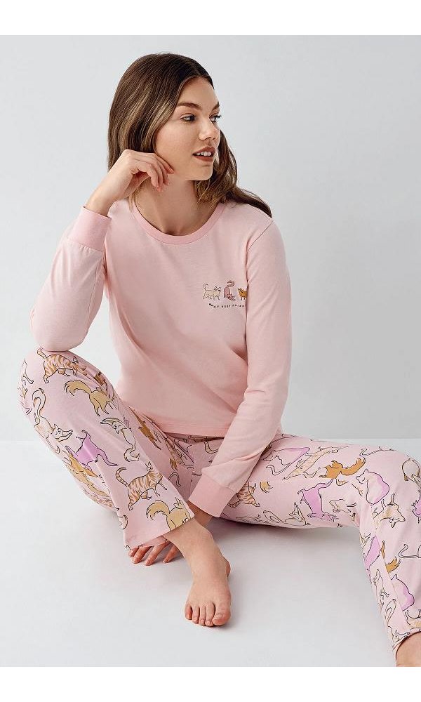 ROLY POLY RP3710-S BAYAN PİJAMA TAKIMI PEMBE