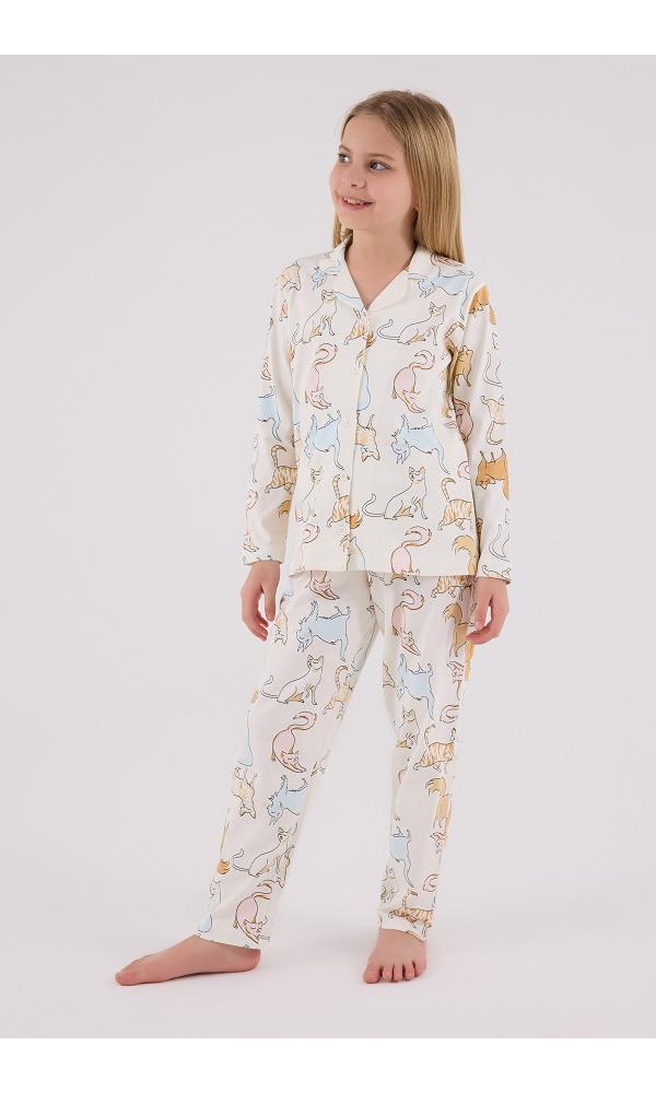ROLY POLY RP3711-2 KIZ ÇOCUK PİJAMA TAKIMI PEMBE