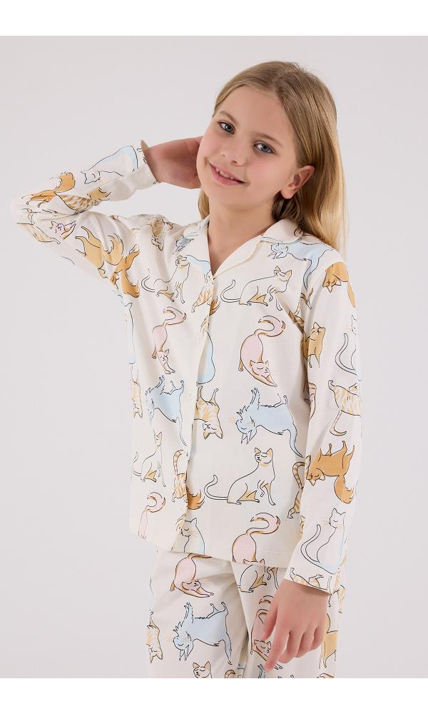 ROLY POLY RP3711-2 KIZ ÇOCUK PİJAMA TAKIMI PEMBE