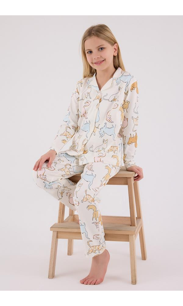 ROLY POLY RP3711-2 KIZ ÇOCUK PİJAMA TAKIMI PEMBE
