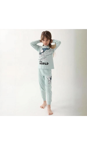 SNOOPY L1613-G KIZ ÇOCUK PİJAMA TAKIM PEMBE