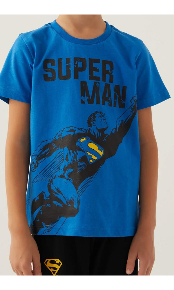 Superman Erkek Çocuk Kapri Takım Cobalt