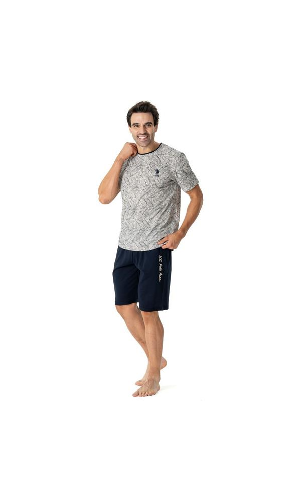 U.S POLO 18777 YARIM KOL ŞORT TAKIM SİYAH