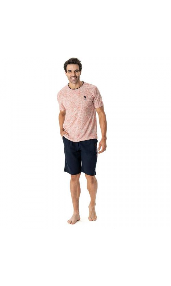 U.S POLO 18777 YARIM KOL ŞORT TAKIM SİYAH