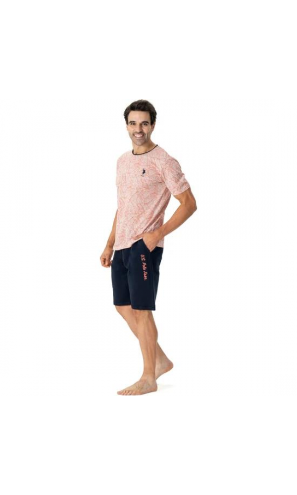U.S POLO 18777 YARIM KOL ŞORT TAKIM SİYAH