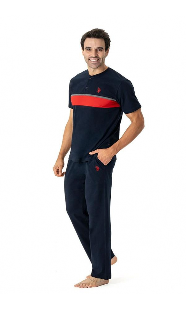 U.S POLO 18796 ERKEK PATLI TAKIM KIRMIZI