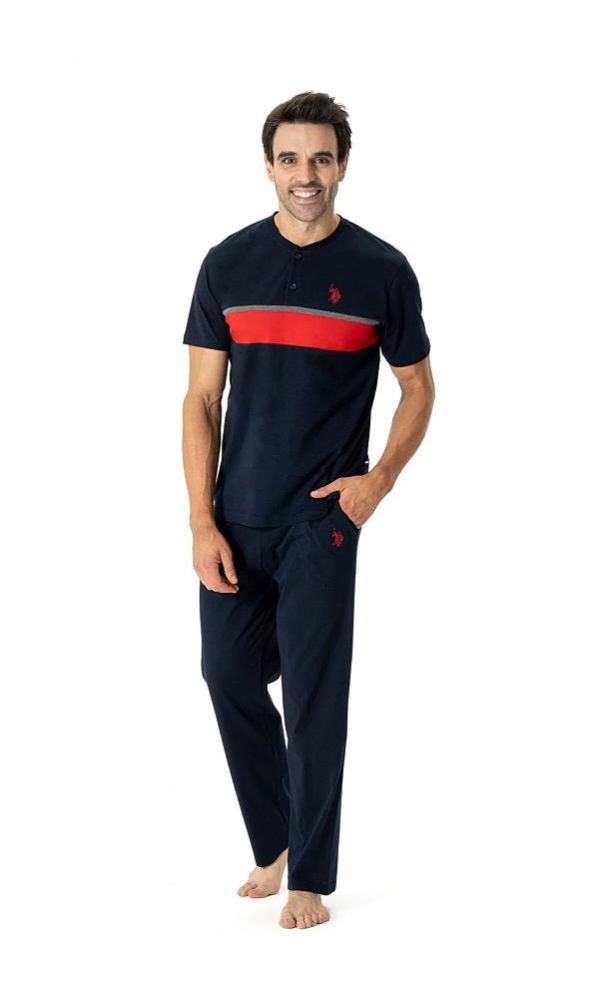 U.S POLO 18796 ERKEK PATLI TAKIM KIRMIZI