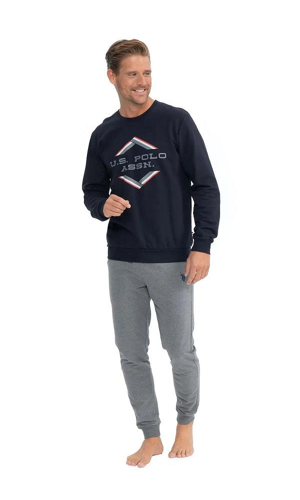 U.S POLO 18818 ERKEK PİJAMA TAKIM LACİVERT