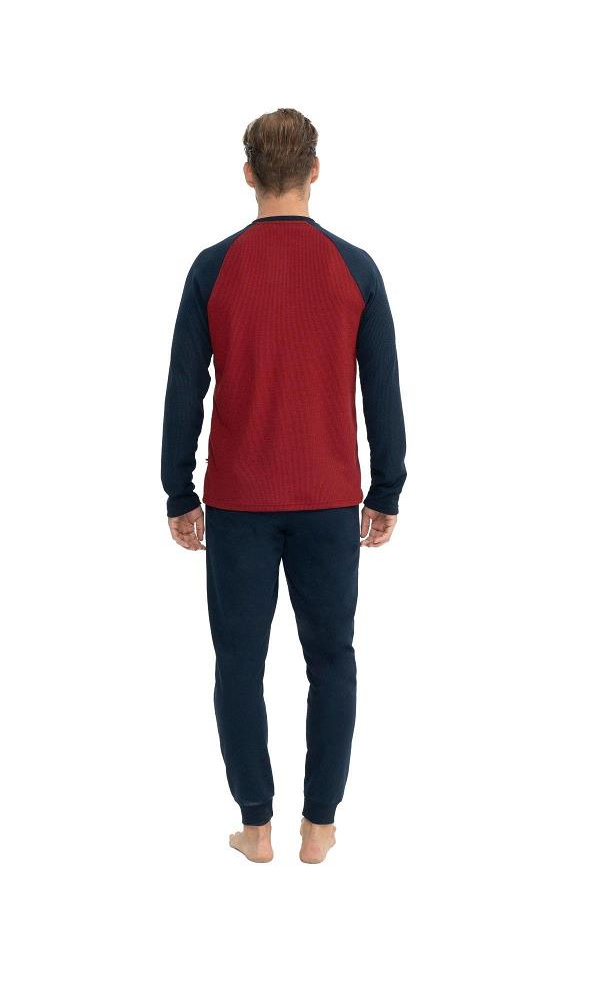 U.S POLO 18838  ERKEK PİJAMA TAKIM BORDO