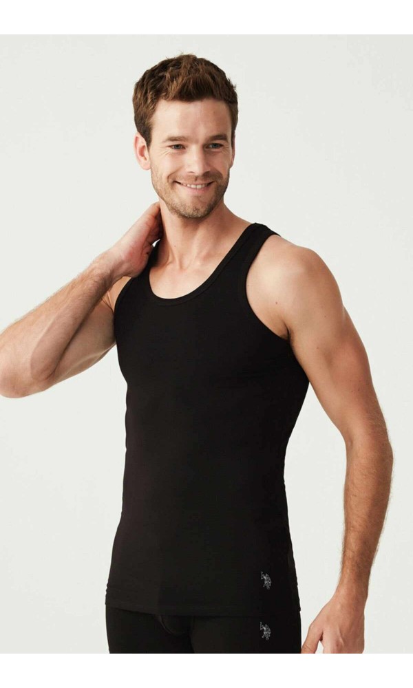 U.S POLO 2Lİ ERKEK MODAL ATLET 80189 GRI MELANJ