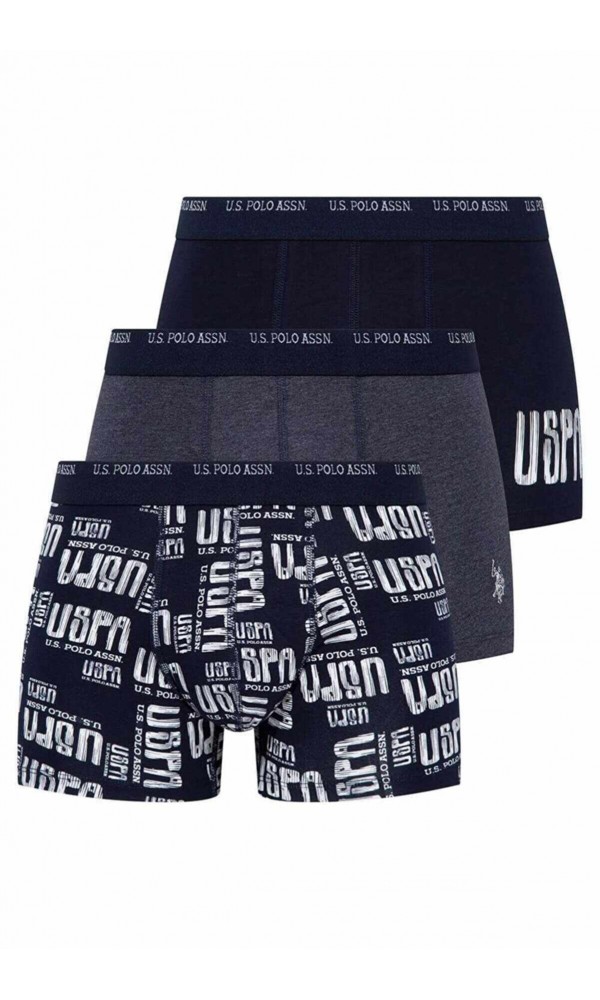 U.S POLO 3LÜ ASORTİ BOXER 80338 KIRMIZI