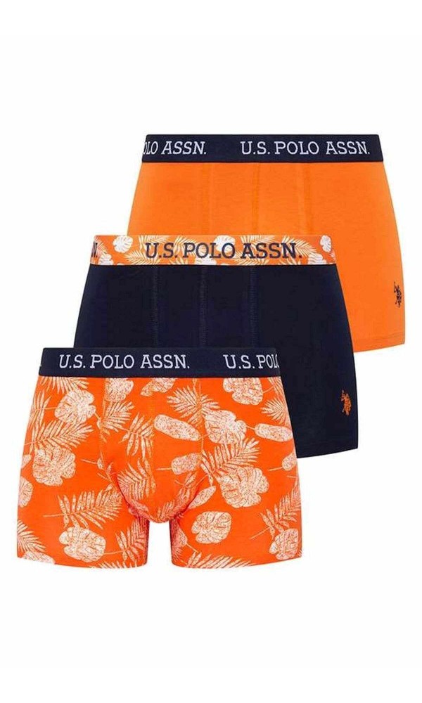U.S POLO 3LÜ DESENLİ BOXER 80433 MAVİ