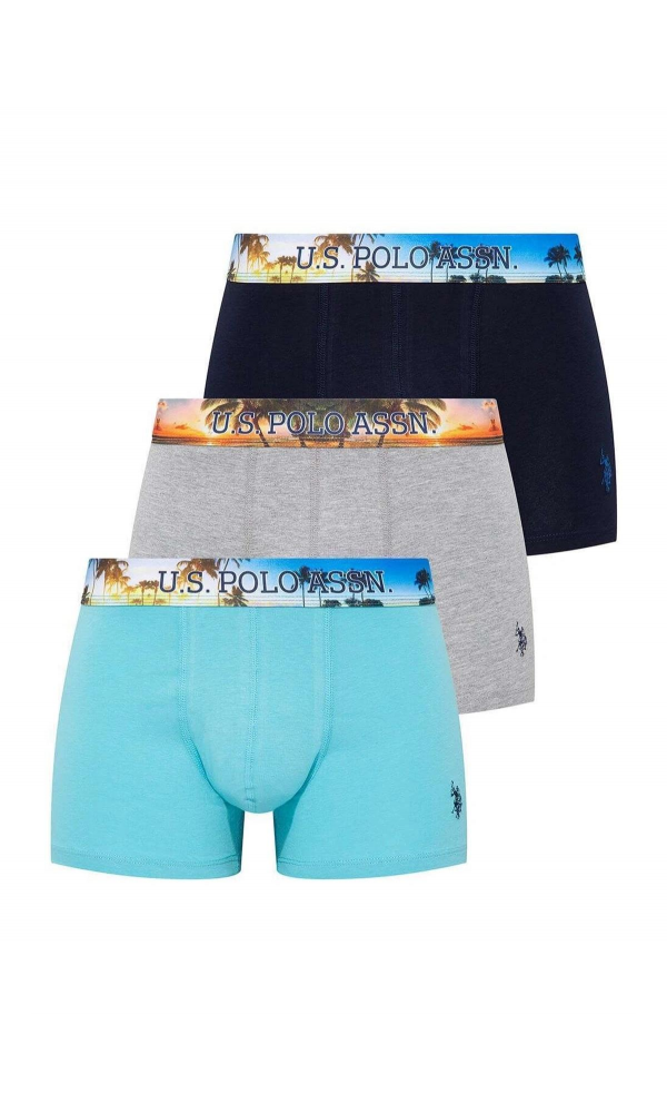 U.S POLO 80434 ERKEK 3 lü Boxer ANTRASİT