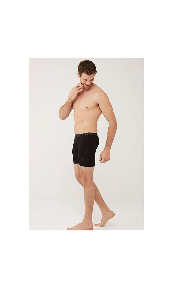 U.S POLO 80454 ERKEK UZUN PAÇALI 3 lü Boxer GRİ