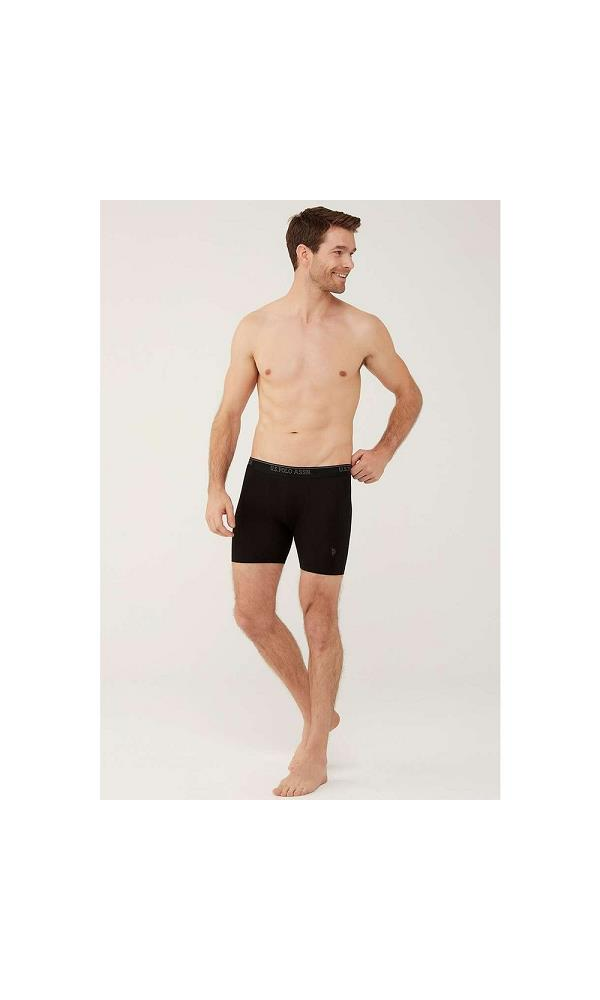 U.S POLO 80454 ERKEK UZUN PAÇALI 3 lü Boxer GRİ
