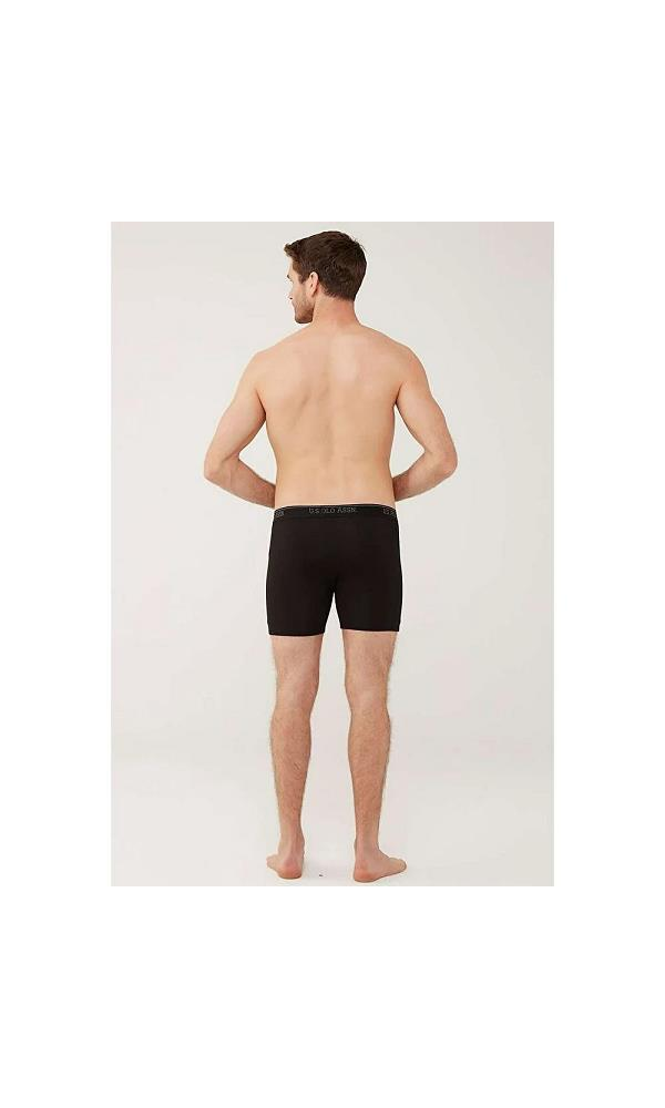 U.S POLO 80454 ERKEK UZUN PAÇALI 3 lü Boxer GRİ