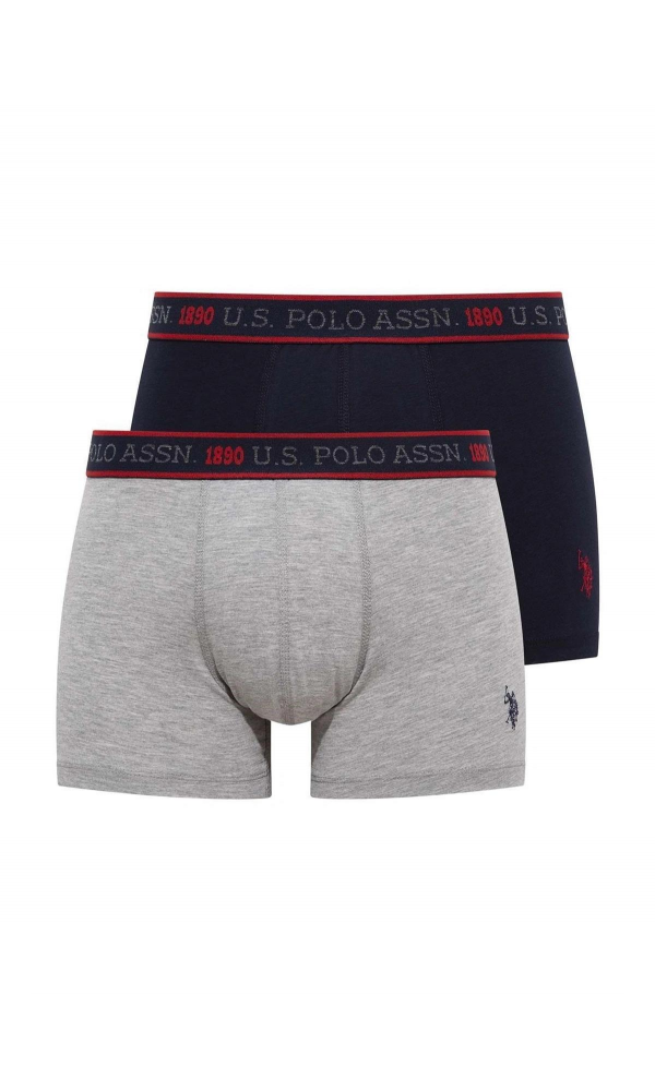 U.S POLO 80480 ERKEK 2 li Boxer GRİ