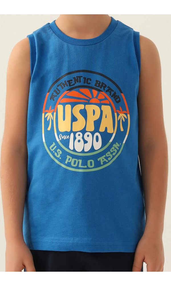 U.S. Polo Assn. 1776 Erkek Çocuk İkili Takım Krem Kırmızı